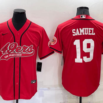 Men San Francisco 49ers #19 Deebo Samuel Red Stitched Cool Base Baseball Jersey