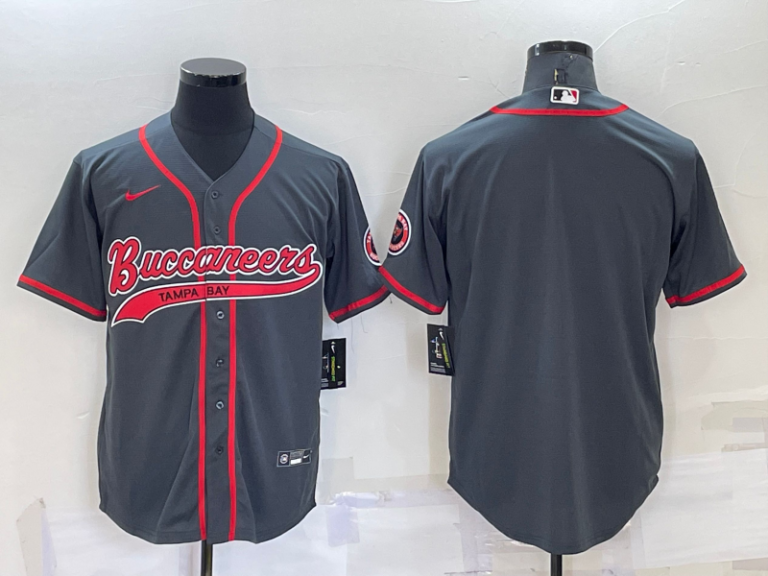 Men Tampa Bay Buccaneers Blank Grey Stitched Cool Base Baseball Jersey