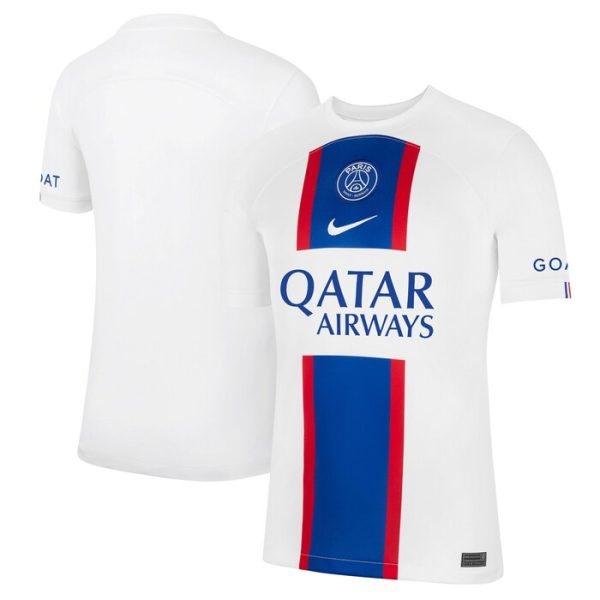 Paris Saint-Germain Youth 2022-23 Third Breathe Stadium Replica Blank Jersey - White