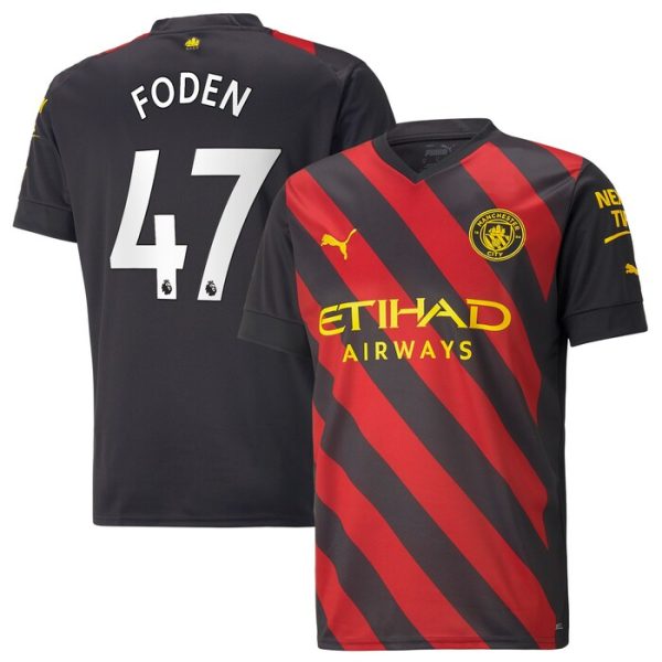 Phil Foden Manchester City 2022-23 Away Replica Player Jersey - Black