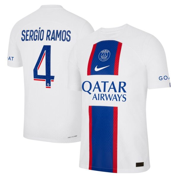Sergio Ramos Paris Saint-Germain 2022-23 Third Vapor Match Player Jersey - White