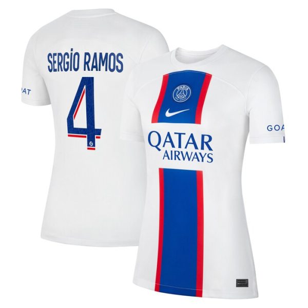 Sergio Ramos Paris Saint-Germain Women 2022-23 Third Breathe Stadium Replica Player Jersey - White