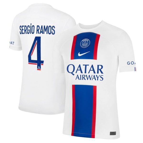 Sergio Ramos Paris Saint-Germain Youth 2022-23 Third Breathe Stadium Replica Player Jersey - White