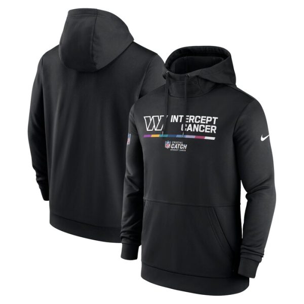 Washington Commanders 2022 NFL Crucial Catch Therma Performance Pullover Hoodie - Black