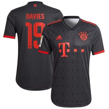 Alphonso Davies Bayern Munich 2022-23 Third Player Jersey - Charcoal