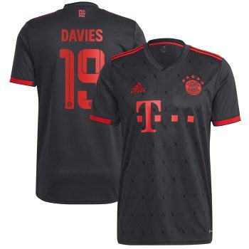 Alphonso Davies Bayern Munich 2022-23 Third Replica Player Jersey - Charcoal