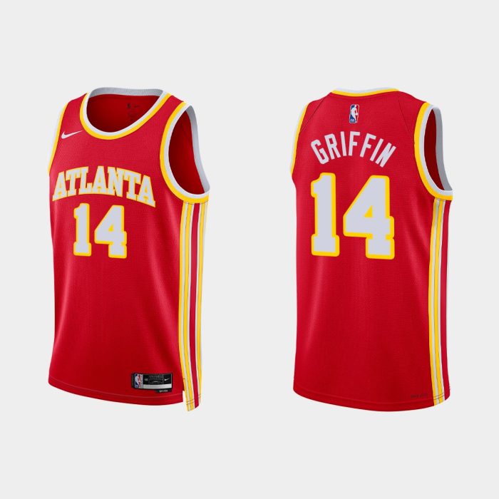 Atlanta Hawks #14 AJ Griffin Icon Edition Red Jersey 2022-23