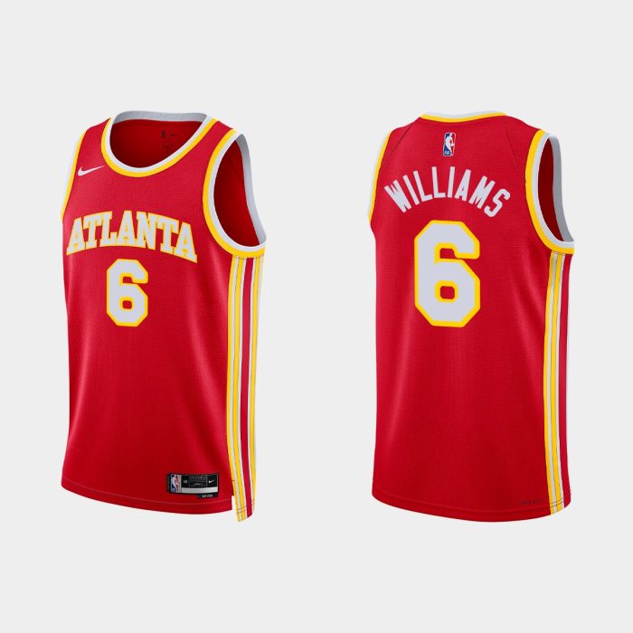 Atlanta Hawks #6 Lou Williams Icon Edition Red Jersey 2022-23