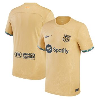 Barcelona Youth 2022-23 Away Replica Blank Jersey - Yellow