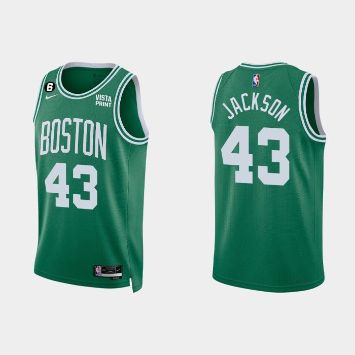 Boston Celtics #43 Justin Jackson Icon Edition Kelly Green Jersey 2022-23