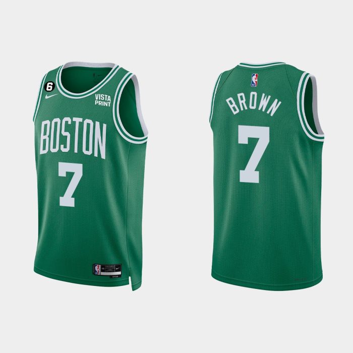 Boston Celtics #7 Jaylen Brown 2022-23 Icon Edition Kelly Green Jersey