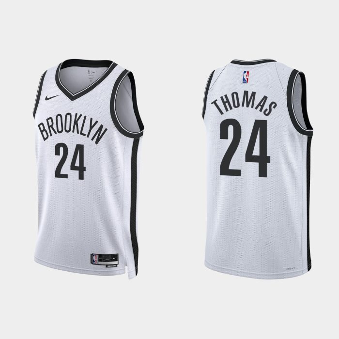 Brooklyn Nets Cameron Thomas #24 2022-23 Association Edition White Jersey Swingman