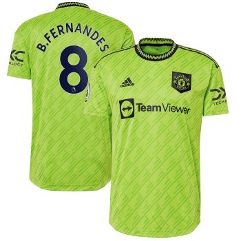 Bruno Fernandes Manchester United 2022-23 Third Player Jersey - Neon Green