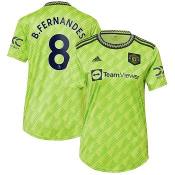 Bruno Fernandes Manchester United Women 2022-23 Third Replica Player Jersey - Neon Green