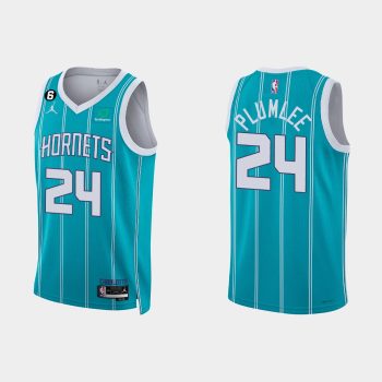 Charlotte Hornets #24 Mason Plumlee Icon Edition Teal Jersey 2022-23