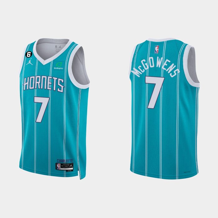 Charlotte Hornets #7 Bryce McGowens Icon Edition Teal Jersey 2022-23