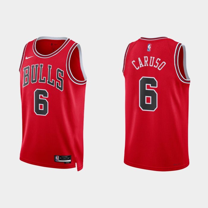 Chicago Bulls #6 Alex Caruso 2022-23 Icon Edition Red Jersey