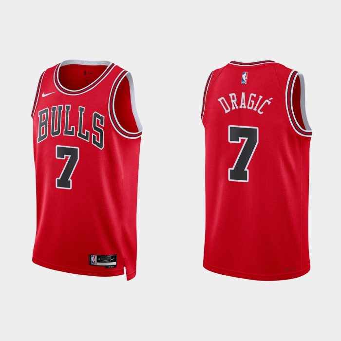 Chicago Bulls #7 Goran Dragic 2022-23 Icon Edition Red Jersey