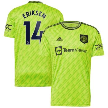 Christian Eriksen Manchester United 2022-23 Third Replica Player Jersey - Neon Green