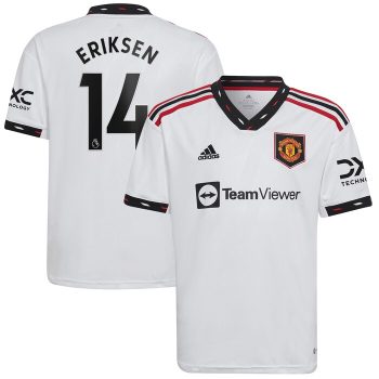 Christian Eriksen Manchester United Youth 2022-23 Away Replica Player Jersey - White