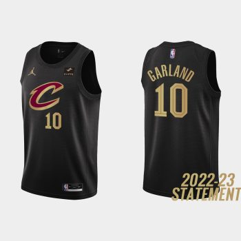 Cleveland Cavaliers #10 Darius Garland 2022-23 Statement Edition Black Jersey