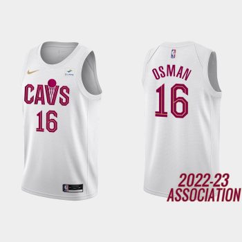 Cleveland Cavaliers #16 Cedi Osman 2022-23 Association Edition White Jersey