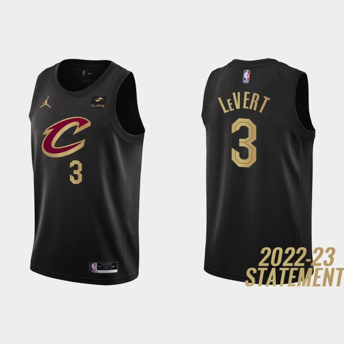 Cleveland Cavaliers #3 Caris LeVert 2022-23 Statement Edition Black Jersey