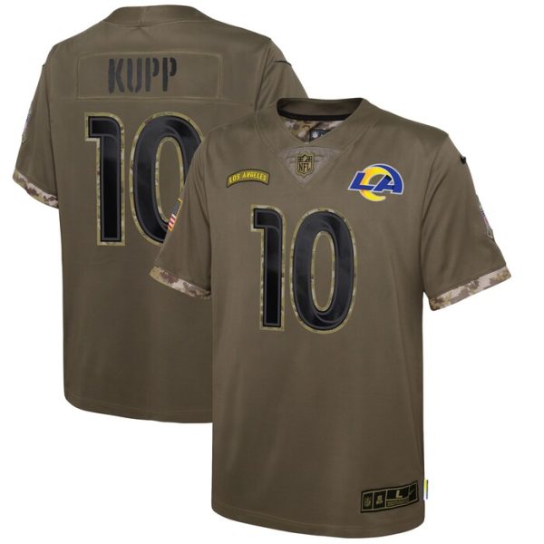 Cooper Kupp Los Angeles Rams Youth 2022 Salute To Service Player Limited Jersey - Olive