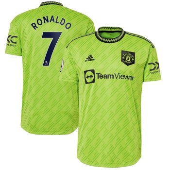 Cristiano Ronaldo Manchester United 2022-23 Third Player Jersey - Neon Green