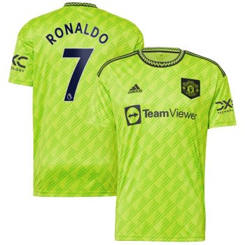Cristiano Ronaldo Manchester United 2022-23 Third Replica Player Jersey - Neon Green