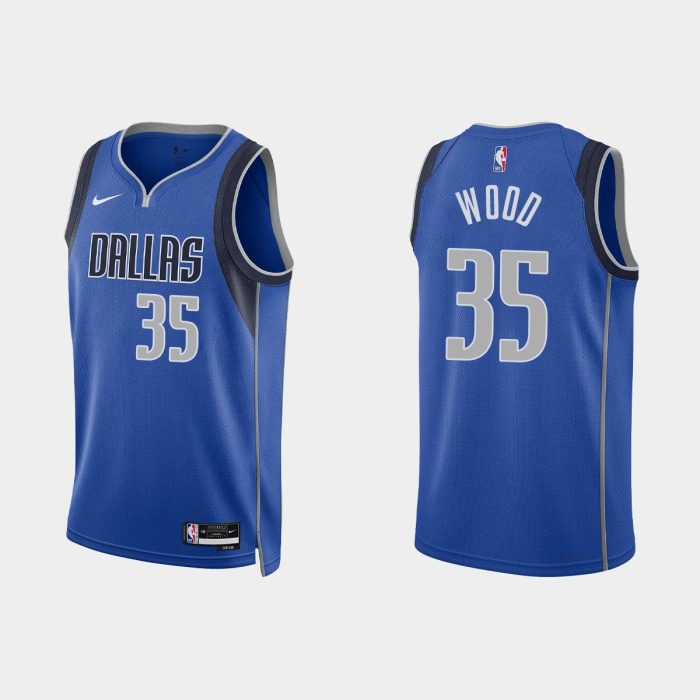 Dallas Mavericks #35 Christian Wood Icon Edition Royal Jersey 2022-23