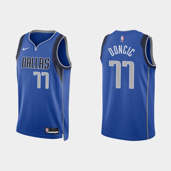 Dallas Mavericks #77 Luka Doncic Icon Edition Royal Jersey 2022-23