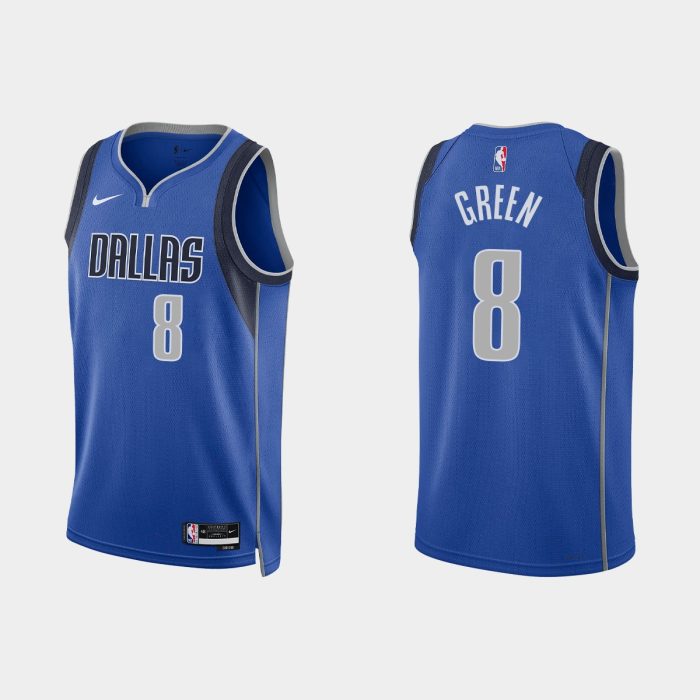 Dallas Mavericks #8 Josh Green Icon Edition Royal Jersey 2022-23