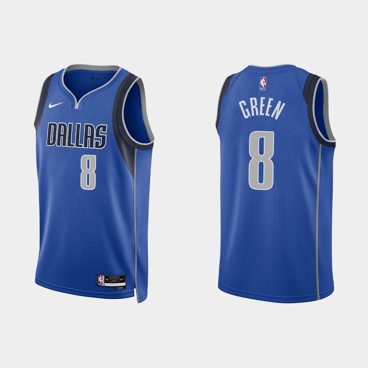 Dallas Mavericks #8 Josh Green Icon Edition Royal Jersey 2022-23 ...