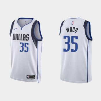 Dallas Mavericks Christian Wood #35 2022-23 Association Edition White Jersey Swingman