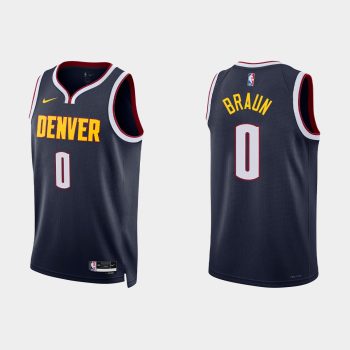 Denver Nuggets #0 Christian Braun Icon Edition Navy Jersey 2022-23