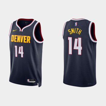 Denver Nuggets #14 Ish Smith Icon Edition Navy Jersey 2022-23