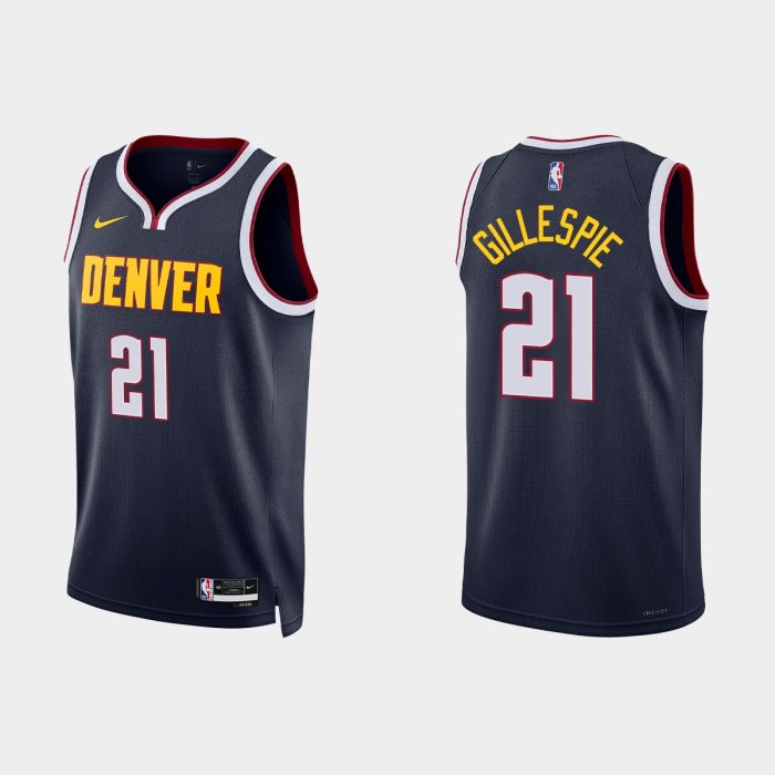 Denver Nuggets #21 Collin Gillespie Icon Edition Navy Jersey 2022-23