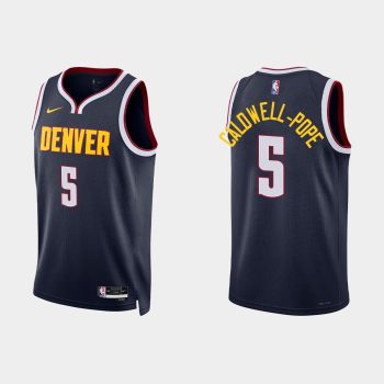 Denver Nuggets #5 Kentavious Caldwell-Pope Icon Edition Navy Jersey 2022-23