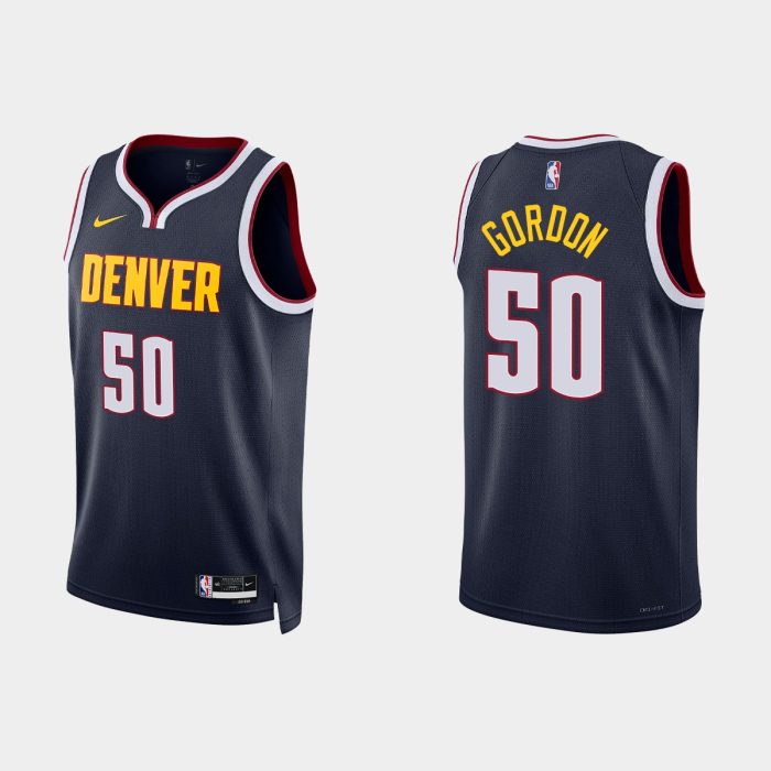 Denver Nuggets #50 Aaron Gordon Icon Edition Navy Jersey 2022-23