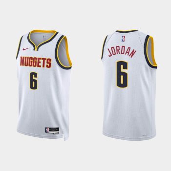 Denver Nuggets DeAndre Jordan #6 2022-23 Association Edition White Jersey Swingman