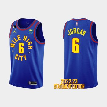 Denver Nuggets DeAndre Jordan #6 Royal Blue 2022-23 Statement Edition Jersey