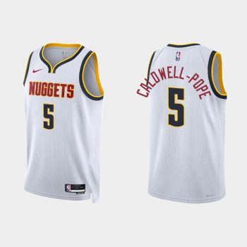 Denver Nuggets Kentavious Caldwell-Pope #5 2022-23 Association Edition White Jersey Swingman