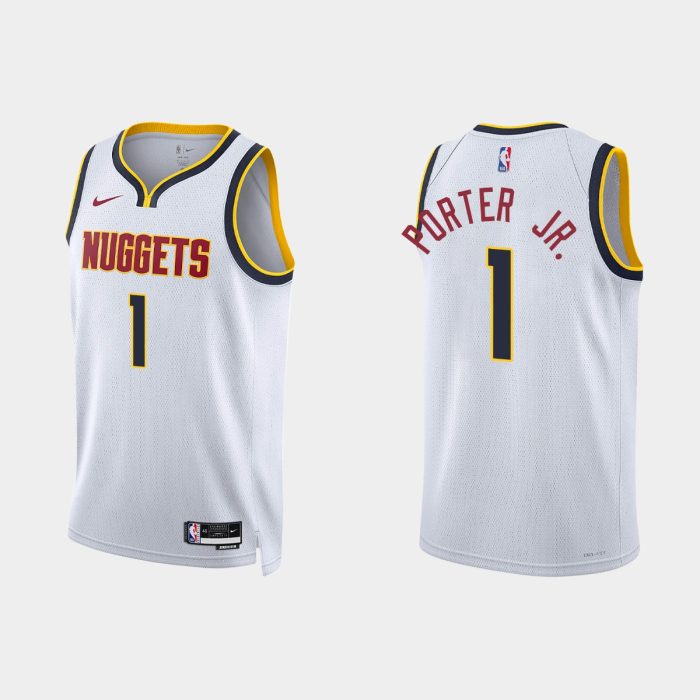 Denver Nuggets Michael Porter Jr. #1 2022-23 Association Edition White Jersey Swingman