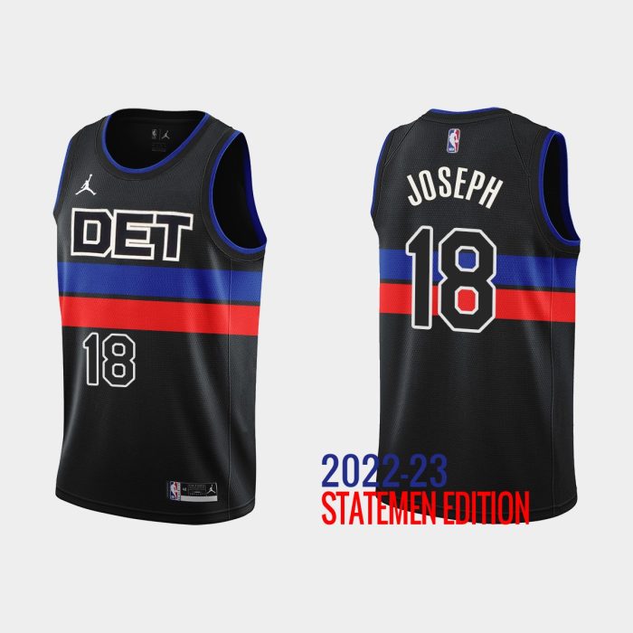 Detroit Pistons #18 Cory Joseph 2022-23 Statement Edition Black Jersey