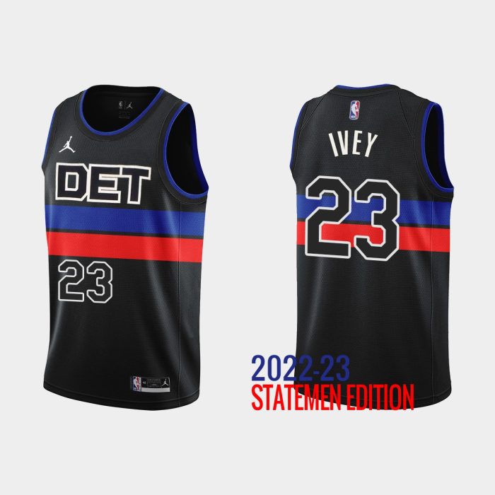 Detroit Pistons #23 Jaden Ivey 2022-23 Statement Edition Black Jersey