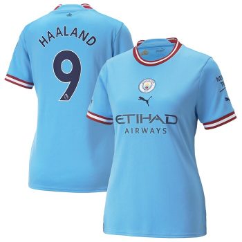 Erling Haaland Manchester City Women 2022-23 Home Replica Player Jersey - Light Blue