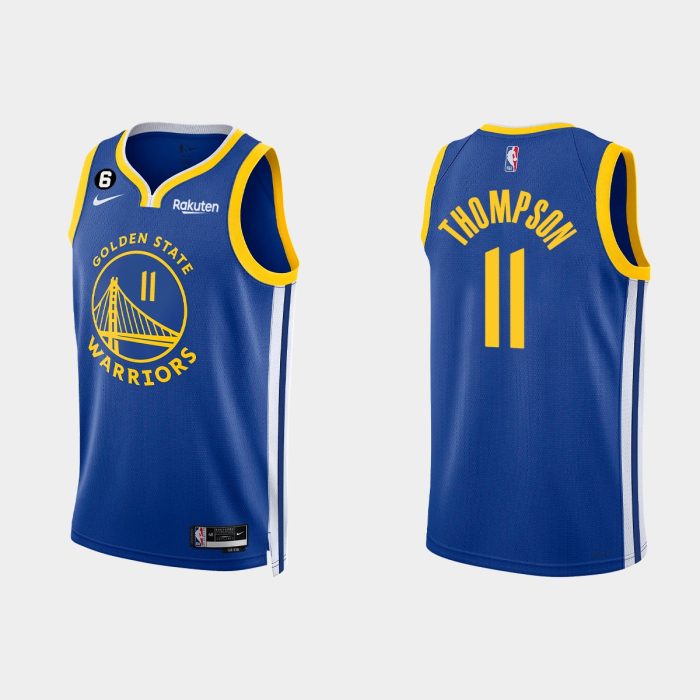 Golden State Warriors #11 Klay Thompson Icon Edition Royal Jersey 2022-23