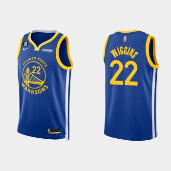 Golden State Warriors #22 Andrew Wiggins Icon Edition Royal Jersey 2022-23