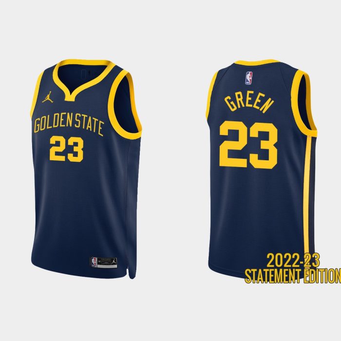 Golden State Warriors #23 Draymond Green 2022-23 Statement Edition Navy Jersey